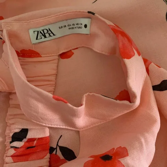 Pink Linen Floral 2-piece Set XS - Picture 12 of 12